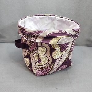Thirty One Paisley Fabric Storage Bin Organizer Foldable Handles
